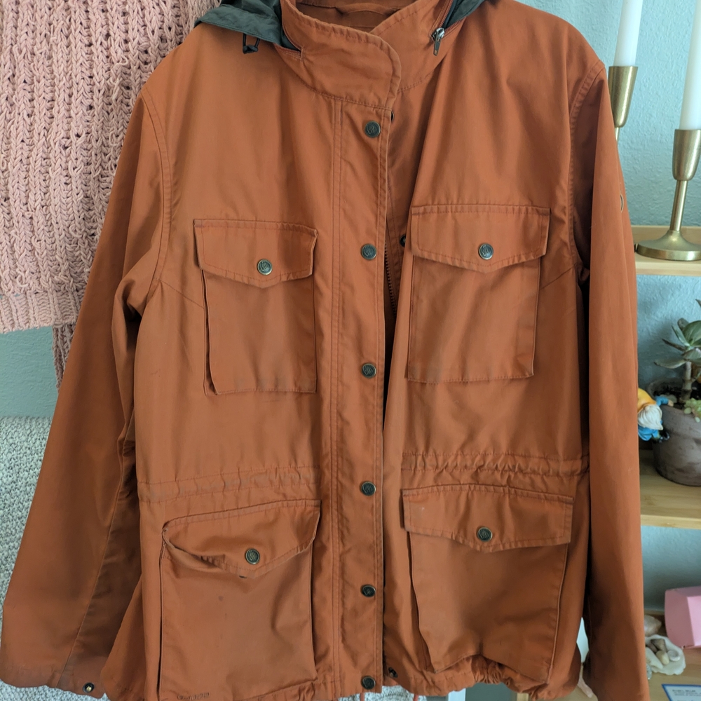 Rust Orange Hooded Jacket
